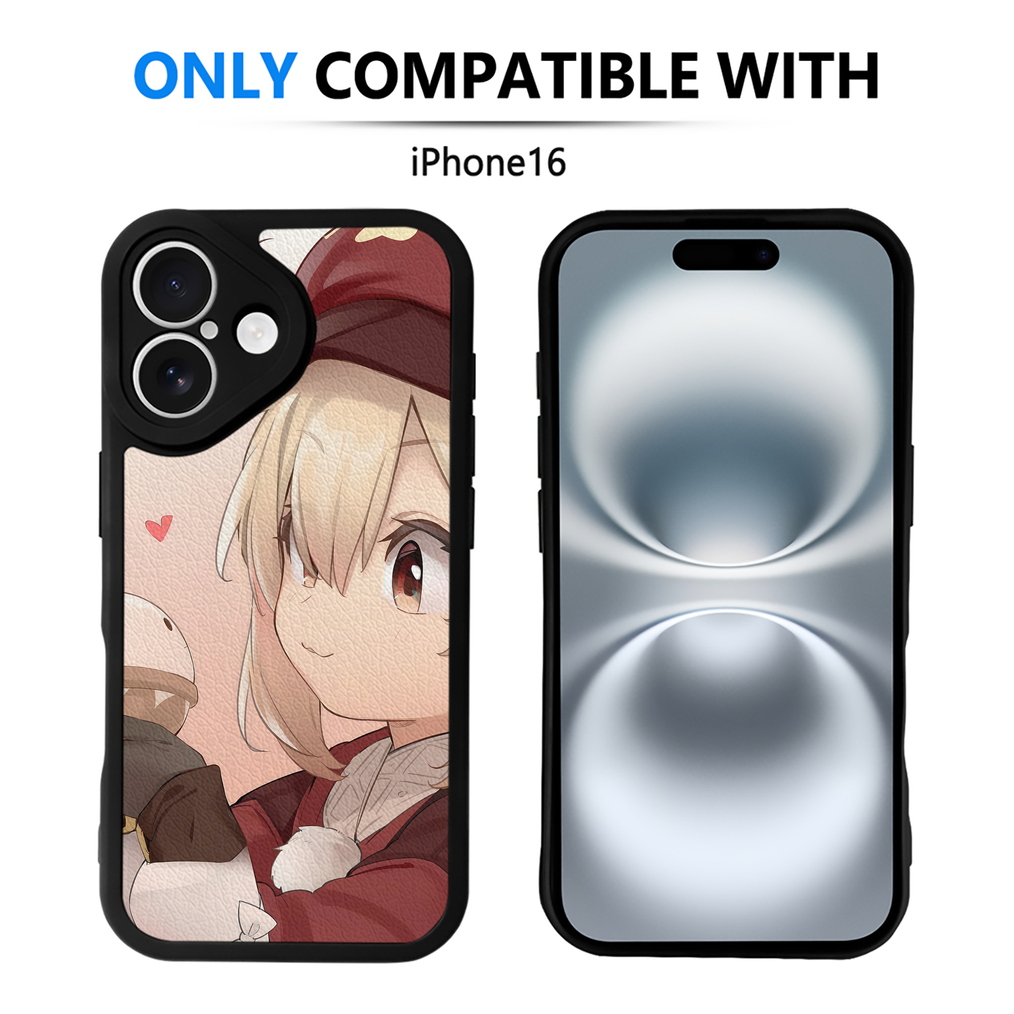 げんし神 genshin 【iPhone 16シリーズ対応】シリコンスマホケース（レザー調） 材質：シリコン
